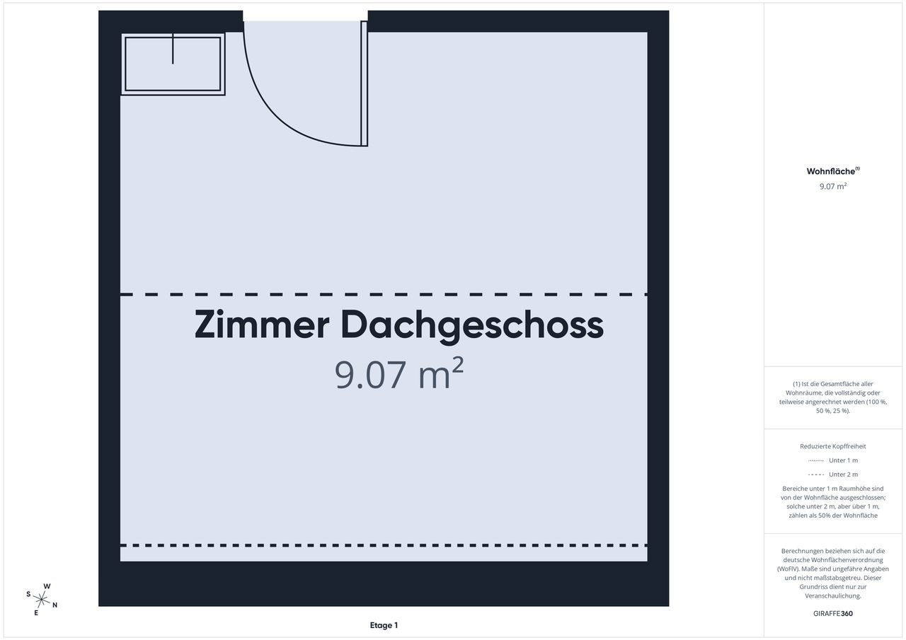 Grundriss DG-Zimmer